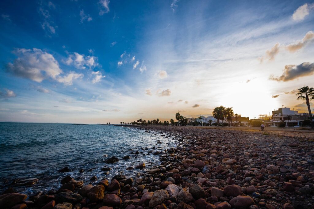 mental health, nature, communion, the sunset, beach, yet, night, stones